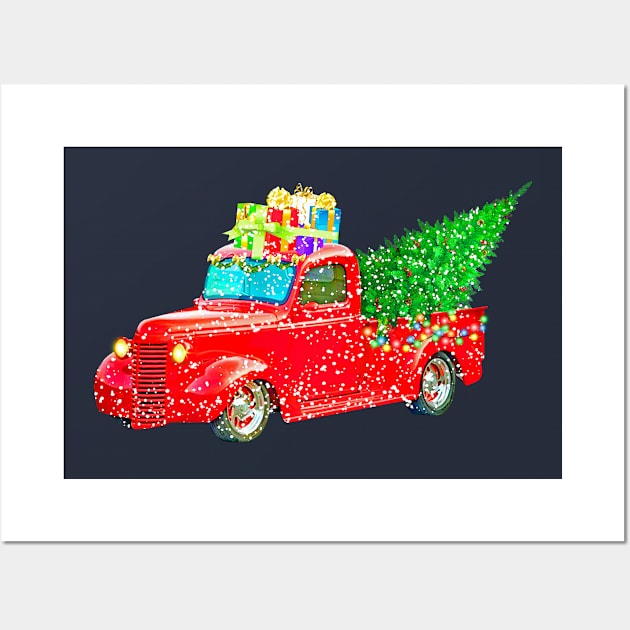 Truck With Christmas Tree Wall Art by Feminist Foodie